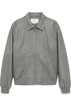 Maison Kitsuné Giacca di pelle con zip