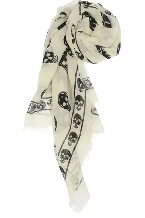 Alexander McQueen Foulard con stampa teschio