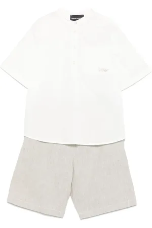 Emporio Armani Set shorts con logo ricamato