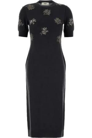 Fendi Abito midi a fiori