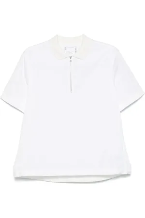 SACAI Polo in cotone con ricamo logo