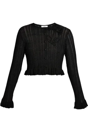 Erdem Cardigan crop con ruches