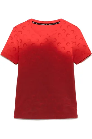 Marine Serre T-shirt Moon con effetto schiarito
