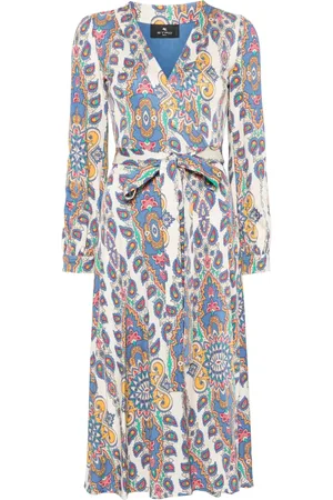 Etro Abito midi con stampa paisley