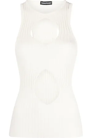 ANDREADAMO Top a coste con dettaglio cut-out