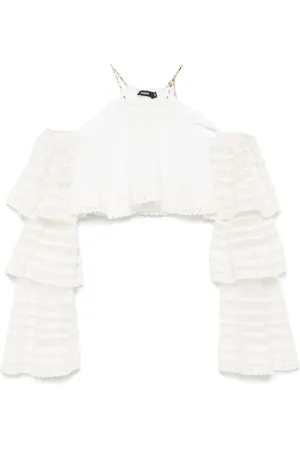 AMEN Blusa con dettagli in pizzo