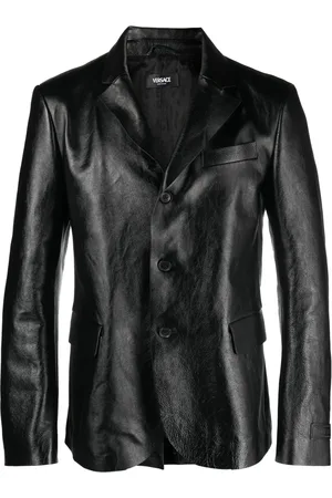 VERSACE Blazer monopetto in pelle