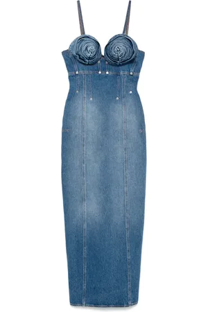 Jean Paul Gaultier Abito lungo denim