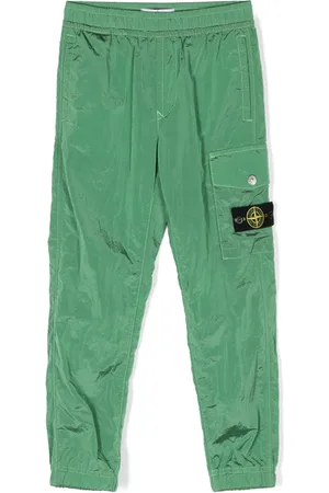Stone Island Pantaloni sportivi con applicazione Compass