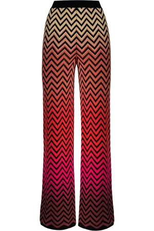 Missoni Pantaloni con motivo a zigzag