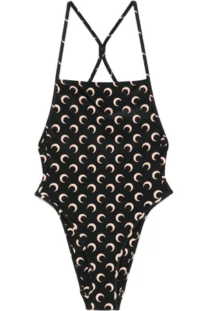 Marine Serre Costume intero con stampa moon