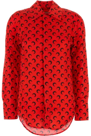 Marine Serre Camicia in raso con stampa