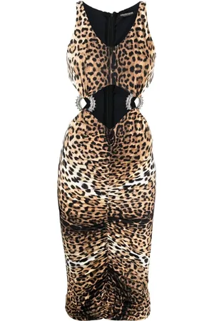 Roberto Cavalli Abito midi con dettaglio cut-out