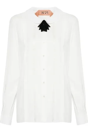 Nº21 Camicia con rifinitura in pizzo