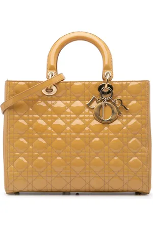 Dior Borsa a tracolla Lady Dior grande con finitura lucida e motivo Cannage 2011