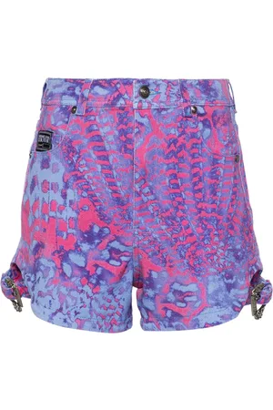 VERSACE Shorts denim Animalier