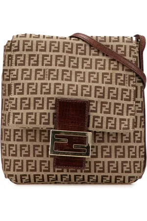 Fendi Borsa a tracolla in tela con motivo Zucchino 2000-2010