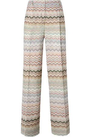 Missoni Pantaloni con motivo a zigzag