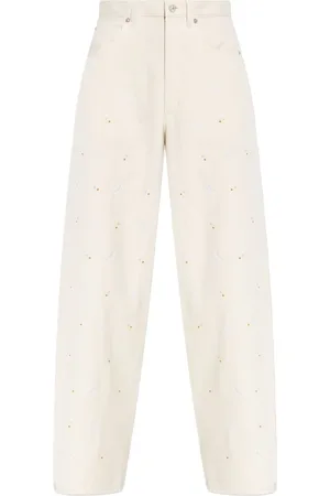 Marni Jeans a gamba ampia con ricamo