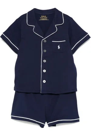 Ralph Lauren Set shorts e camicia con ricamo Polo Pony