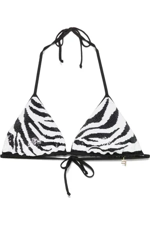FISICO Top bikini zebrato