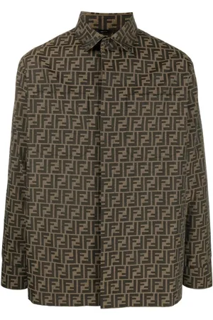 Fendi Giacca-camicia con stampa