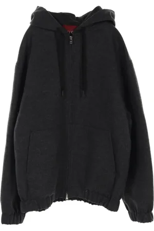 Gucci Felpa in lana con zip e cappuccio anni 2010