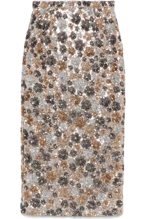 Nº21 Gonna midi con paillettes