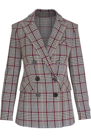 VERONICA BEARD Blazer doppiopetto a quadri