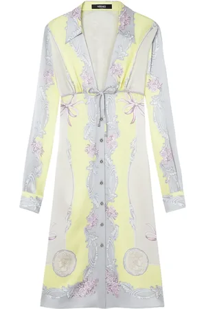 VERSACE Chemisier midi Cameo in seta