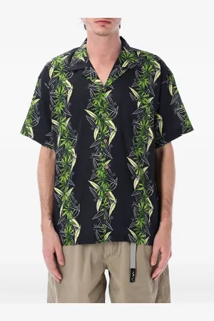 Manastash Camicia con stampa foglie tropicali
