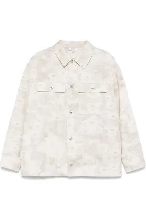 Maison Kitsuné Giacca-camicia con stampa Daisy Field