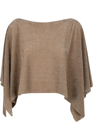 D.EXTERIOR Top drappeggiato in lurex