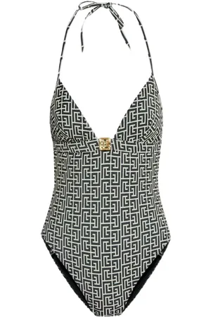 Balmain Costume da bagno con monogramma
