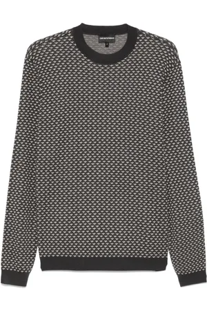 Emporio Armani Maglione con logo a intarsi