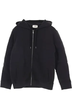 Hermès Felpa in cotone con cappuccio e zip anni 2010
