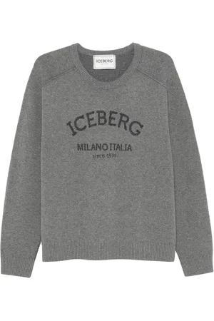 Iceberg Maglione girocollo con logo a intarsi