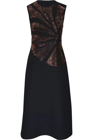 Lafayette 148 Abito midi con ricamo