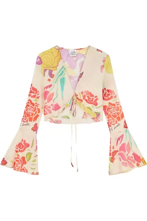 Donde Esteban Blusa a fiori crop