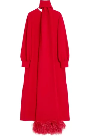 VALENTINO GARAVANI Abito midi con piume