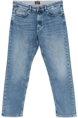 HUGO BOSS Jeans dritti con applicazione