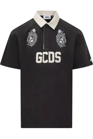 GCDS Polo con logo a fiori