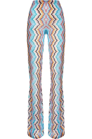 Missoni Pantaloni con motivo a zigzag