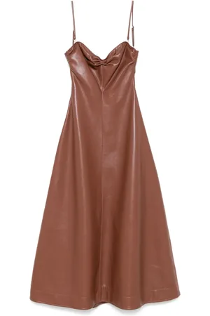 Nanushka Abito midi in pelle sintetica