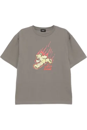 We11 Done T-shirt con stampa Run Flame Teddy