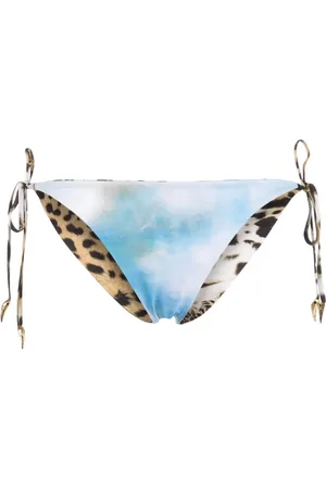 Roberto Cavalli Slip bikini reversibile a fiori