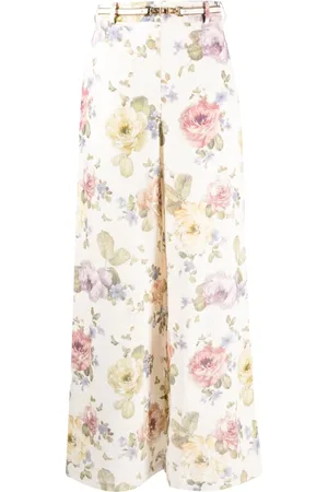 ZIMMERMANN Pantaloni ampi a fiori