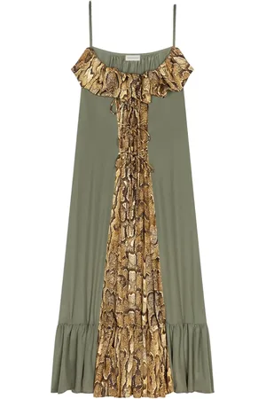 DRIES VAN NOTEN Abito midi con ruches