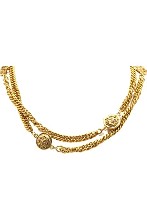CHANEL Collana lunga Medallion Station placcata 1980-1990