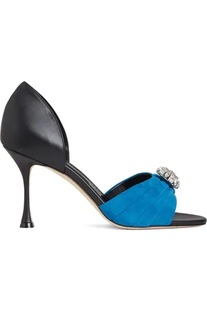 Manolo Blahnik Sandali Ansak con ruches 90mm